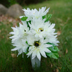 Crisantemos artificiales de 16" x 12" para bodas y eventos - Blanco
