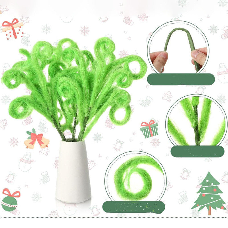 Flores de Pascua artificiales de 14" x 6" 10 piezas para arreglos florales y proyectos DIY - D