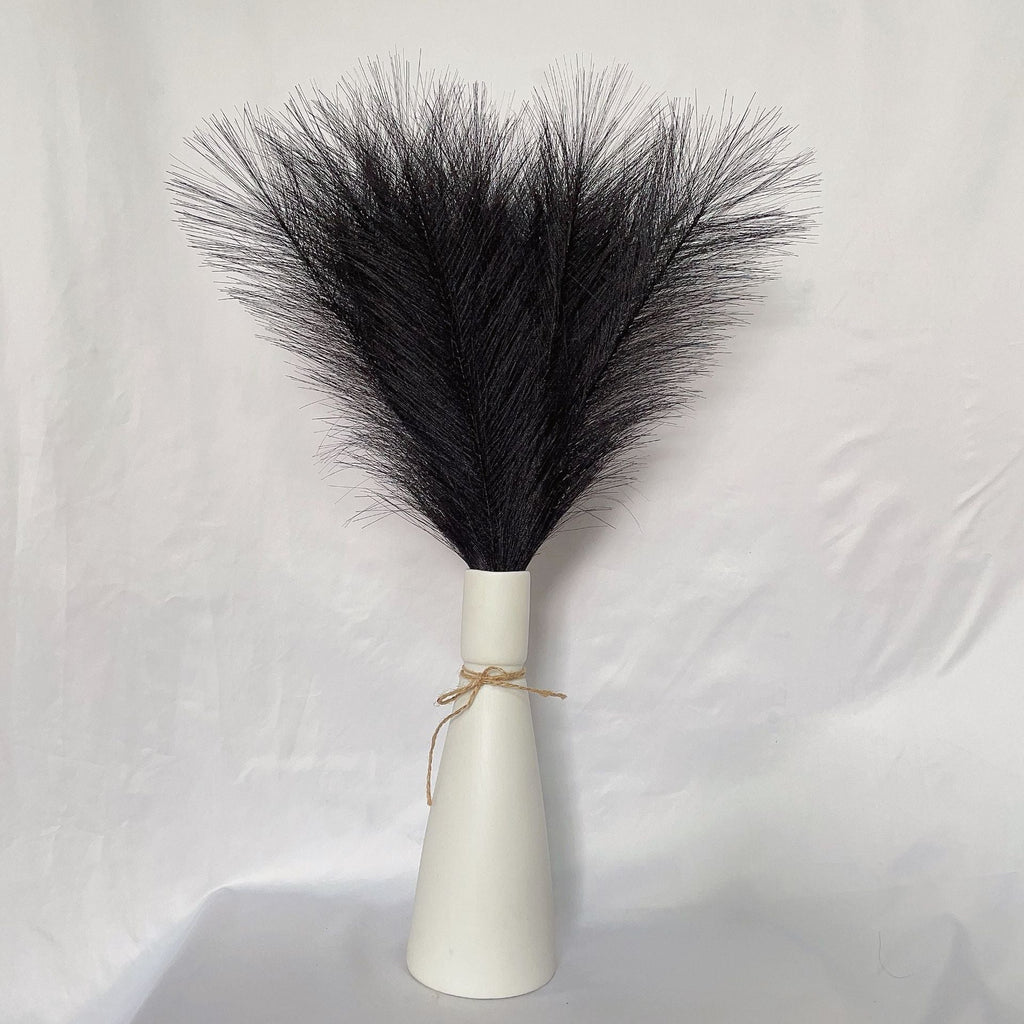 Pampas artificiales de 21" para decoración del hogar - Negro 15pcs