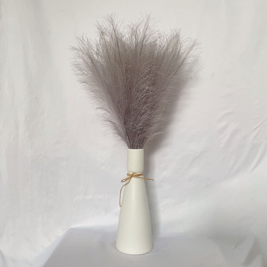 Pampas artificiales de 21" para decoración del hogar - Crema 10pcs
