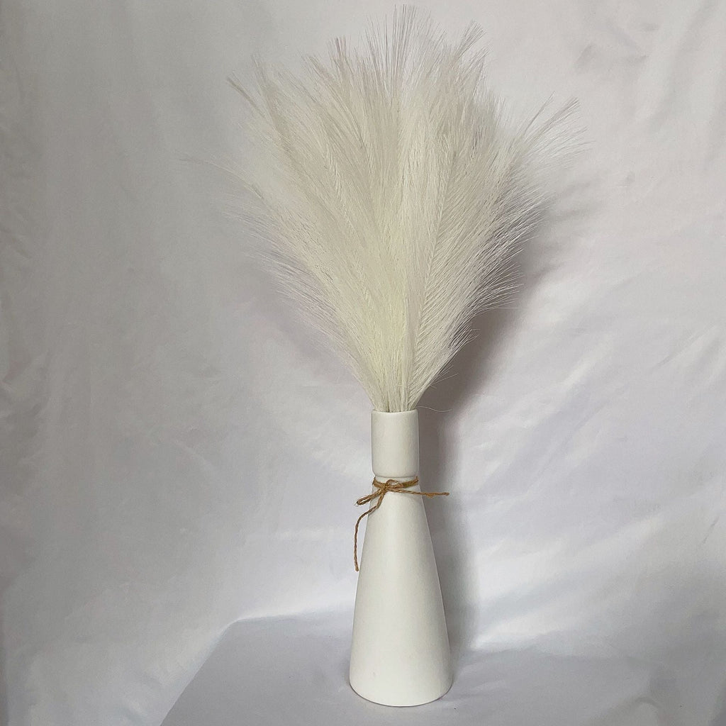 Pampas artificiales de 21" para decoración del hogar - Marfil 10pcs