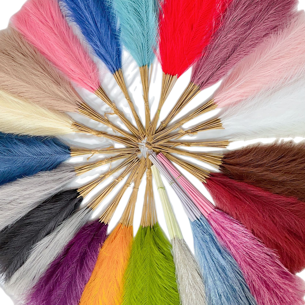 Pampas artificiales de 21" para decoración del hogar - Blanco 10pcs