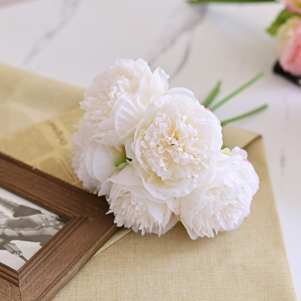 Peonías artificiales de 11.8" para bodas y eventos - Blush