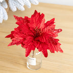 Flores de Pascua artificiales de 8" x 8" para bodas y eventos - Verde
