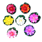 Lotos artificiales de 4" x 4" 14 piezas para decoración del hogar, eventos y escaparates - Multi