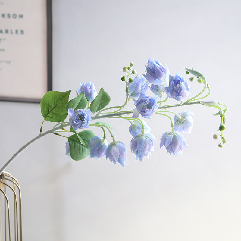Flores artificiales con resistencia a los rayos UV de 33" para jardín, balcón y terraza - Blanco