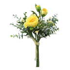 Ramo de Flores Artificiales Lotus con Paniculata, Ramo Único de Tela Efecto Seda, para Boda, Hogar y Escaparate