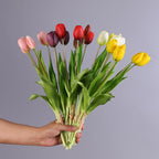 Tulipanes artificiales con tacto real de 15" para bodas y eventos