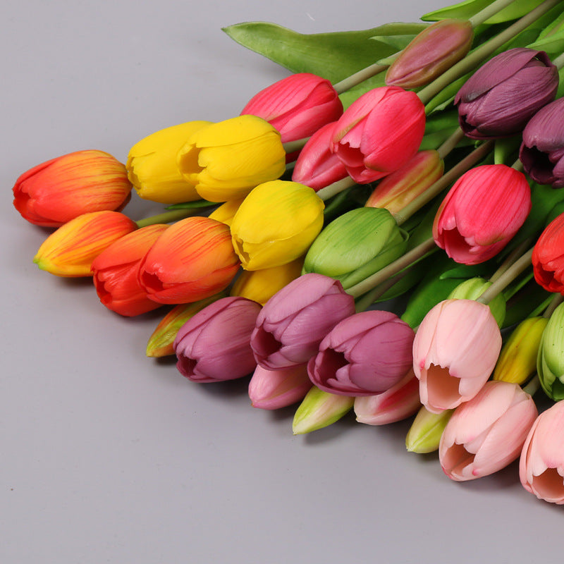 Tulipanes artificiales con tacto real de 15" para bodas y eventos