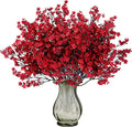 Paniculata artificial con tacto real de 19" x 30" 15 piezas para bodas y eventos - Rojo