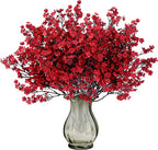 Paniculata artificial con tacto real de 19" x 30" 15 piezas para bodas y eventos - Rojo