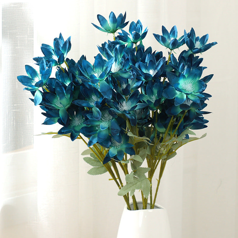 Flores Artificiales de Loto de Nieve, 60 cm, Realistas y Elegantes, Decoración para Hogar, Bodas y Eventos, Ideal para Floristas