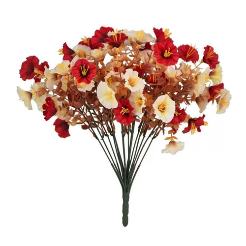 16 Piezas de Flores de Campanilla Artificiales de Otoño, 35cm, Decoración Realista para Hogar, Bodas, Eventos, Estilo Cottagecore