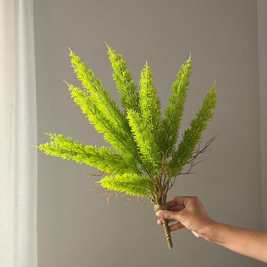 Ramo de 12 cabezas de planta de cola de zorro, 50 cm, decoración realista para hogar, jarrón, eventos, bodas, estilo cottagecore
