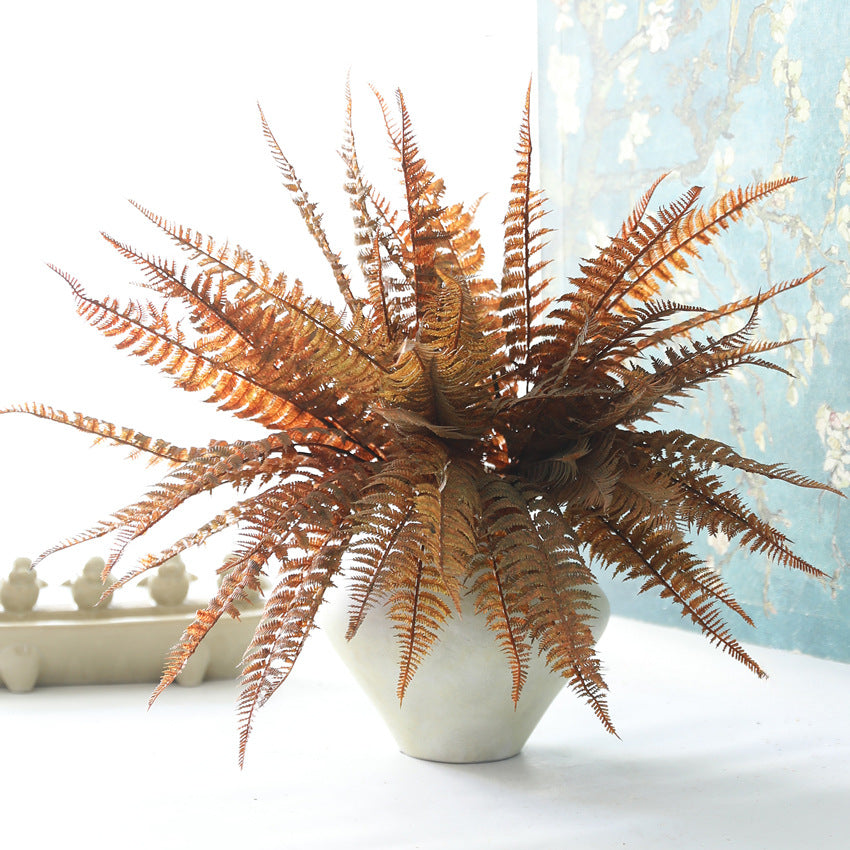 Planta Artificial de Helecho Otoñal 42-50cm, Realista y Natural, Decoración de Pared, Ideal para Hogar, Bodas y Eventos