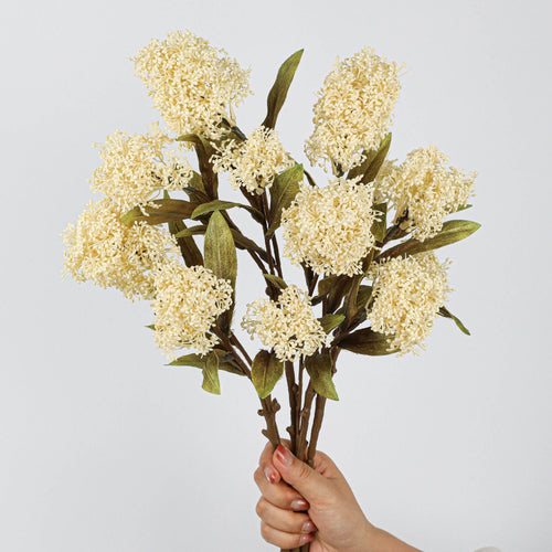 3 Cabezas de Calathea Artificial, 58 cm, Decoración Realista para Hogar, Bodas y Eventos, Ideal para Floristas y Regalos