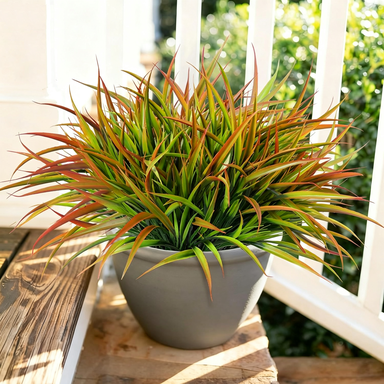 Planta Artificial de Hierba de Primavera, 37.8 cm, 2 Unidades, Plástico, Decoración Realista para Hogar y Exterior, Jardinería, Bodas, Eventos