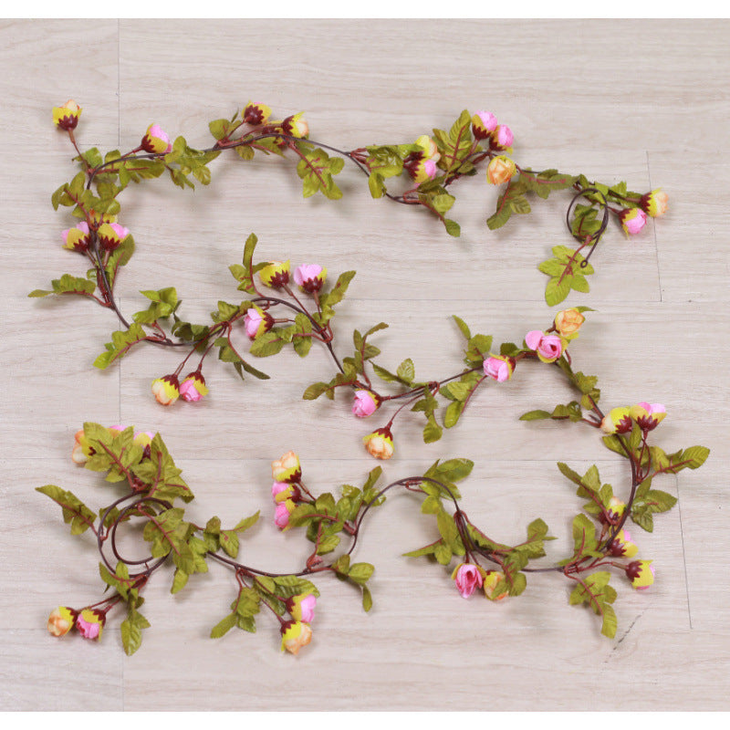 Ramo de Rosas Pequeñas de Seda, 42 Flores, 220 cm, Realista para Bodas, Decoración de Hogar, Fotografía de Eventos