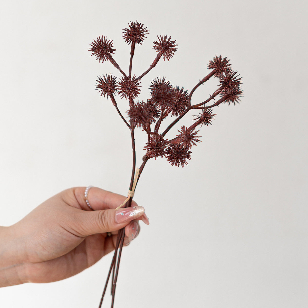 Ramo de Castañas de Indias Falsas de 28 cm, Plástico, Decoración de Otoño, Vintage, para Hogar, Escaparates, Bodas y Eventos