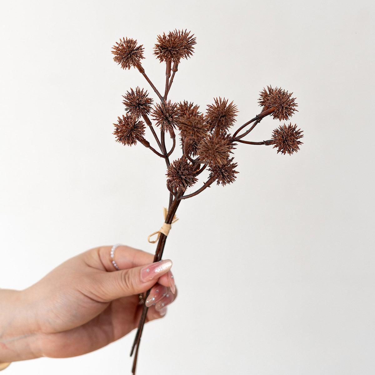 Ramo de Castañas de Indias Falsas de 28 cm, Plástico, Decoración de Otoño, Vintage, para Hogar, Escaparates, Bodas y Eventos