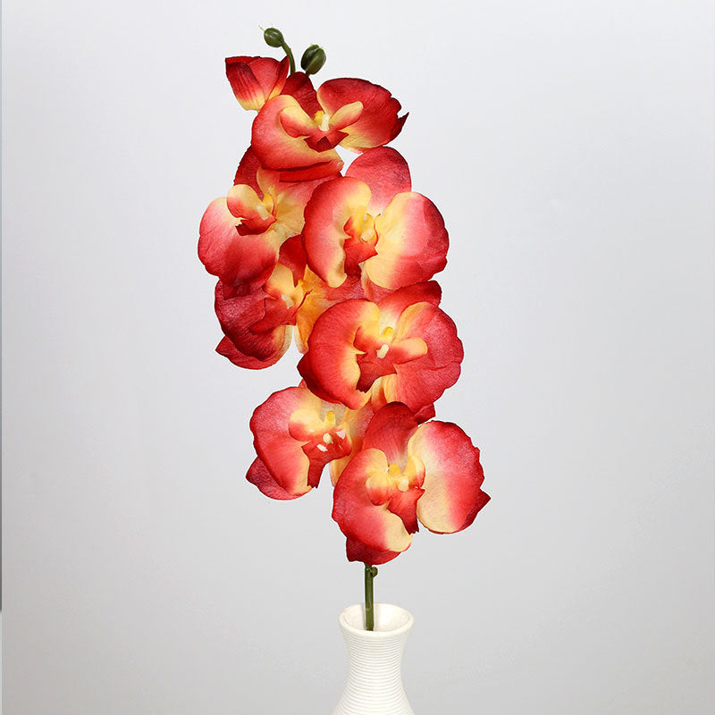 Orquídea Phalaenopsis Artificial de Seda, 68 cm, 8 Flores, Realista para Decoración de Bodas, Hogar y Hoteles