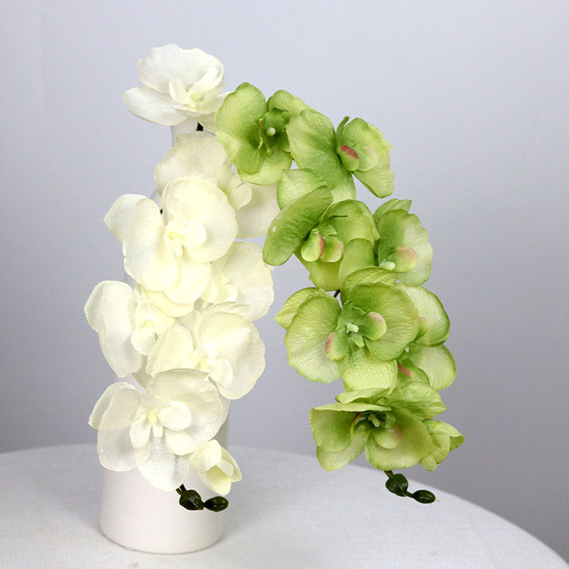 Orquídea Phalaenopsis Artificial de Seda, 68 cm, 8 Flores, Realista para Decoración de Bodas, Hogar y Hoteles