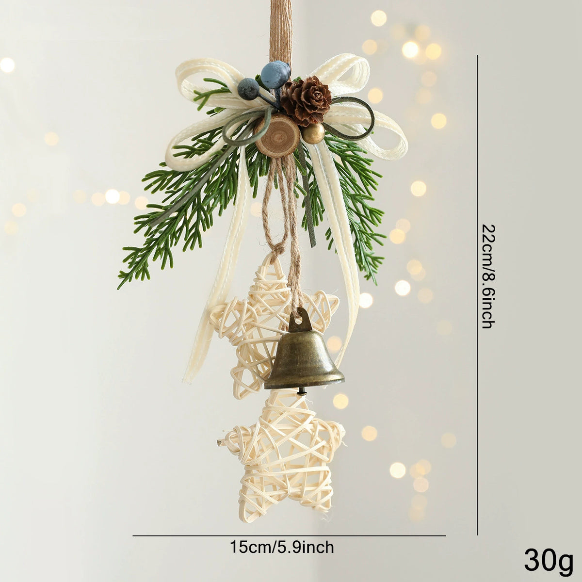 Campanas Navideñas Decorativas para Puertas - Juego de 9 Piezas para Árbol de Navidad, Ventanas y Paredes - Adornos Festivos de Alta Calidad