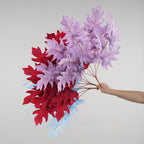 Ramita de Hojas de Roble Falsas de 58 cm, Decoración Moderna para Bodas y Hogar, Interior