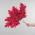 Ramita de Hojas de Roble Falsas de 58 cm, Decoración Moderna para Bodas y Hogar, Interior