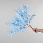 Ramita de Hojas de Roble Falsas de 58 cm, Decoración Moderna para Bodas y Hogar, Interior