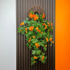 Planta artificial de margarita colgante, 80 cm, estilo rústico, incluye base, decoración de interiores