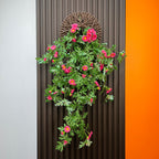 Planta artificial de margarita colgante, 80 cm, estilo rústico, incluye base, decoración de interiores