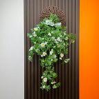 Planta artificial de margarita colgante, 80 cm, estilo rústico, incluye base, decoración de interiores