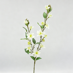 Rama de Flores Artificiales de Jazmín, 72 cm de Altura, Decoración Moderna para Bodas y Hogar