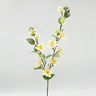 Rama de Flores Artificiales de Jazmín, 72 cm de Altura, Decoración Moderna para Bodas y Hogar