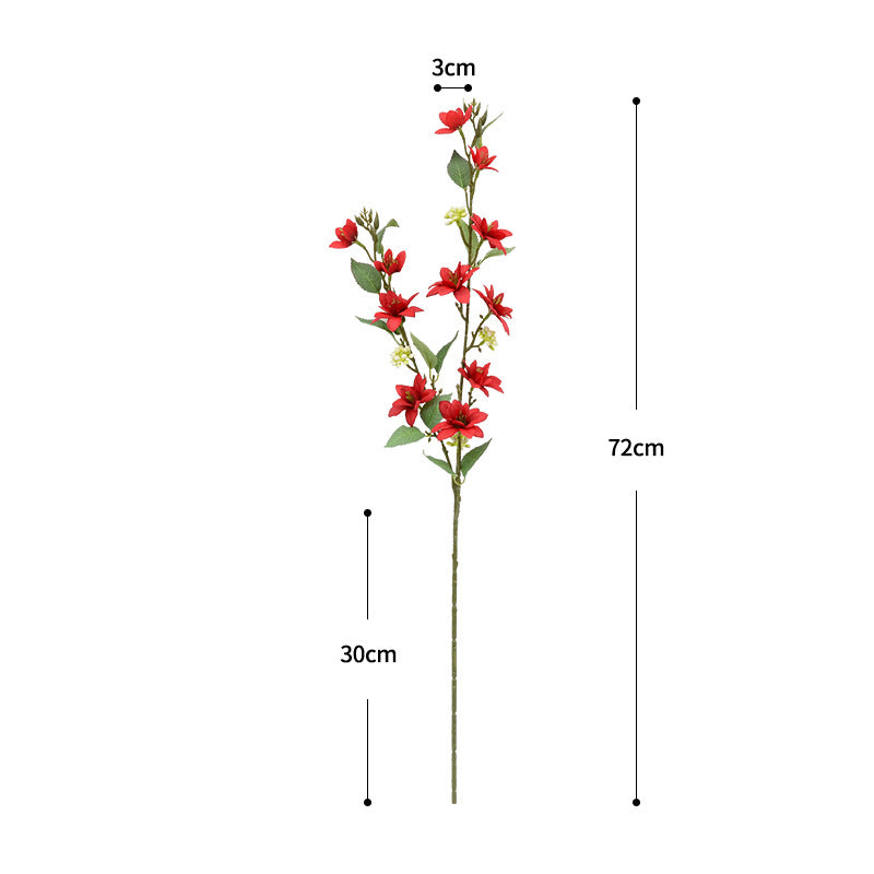 Rama de Flores Artificiales de Jazmín, 72 cm de Altura, Decoración Moderna para Bodas y Hogar