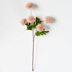 Ramo de Crisantemos Artificial en Seda - 52cm de Alto - 5 Flores por Arbusto - Decoración de Boda y Hogar - Sin Maceta
