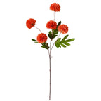 Ramo de Crisantemos Artificial en Seda - 52cm de Alto - 5 Flores por Arbusto - Decoración de Boda y Hogar - Sin Maceta