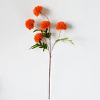 Ramo de Crisantemos Artificial en Seda - 52cm de Alto - 5 Flores por Arbusto - Decoración de Boda y Hogar - Sin Maceta