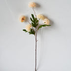 Ramo de Crisantemos Artificial en Seda - 52cm de Alto - 5 Flores por Arbusto - Decoración de Boda y Hogar - Sin Maceta