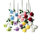 Ramo de Rosas Artificial de Seda con 3 Flores, 60 cm, Decoración para Boda y Hogar, Sin Maceta