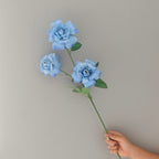 Ramo de Rosas Artificial de Seda con 3 Flores, 60 cm, Decoración para Boda y Hogar, Sin Maceta