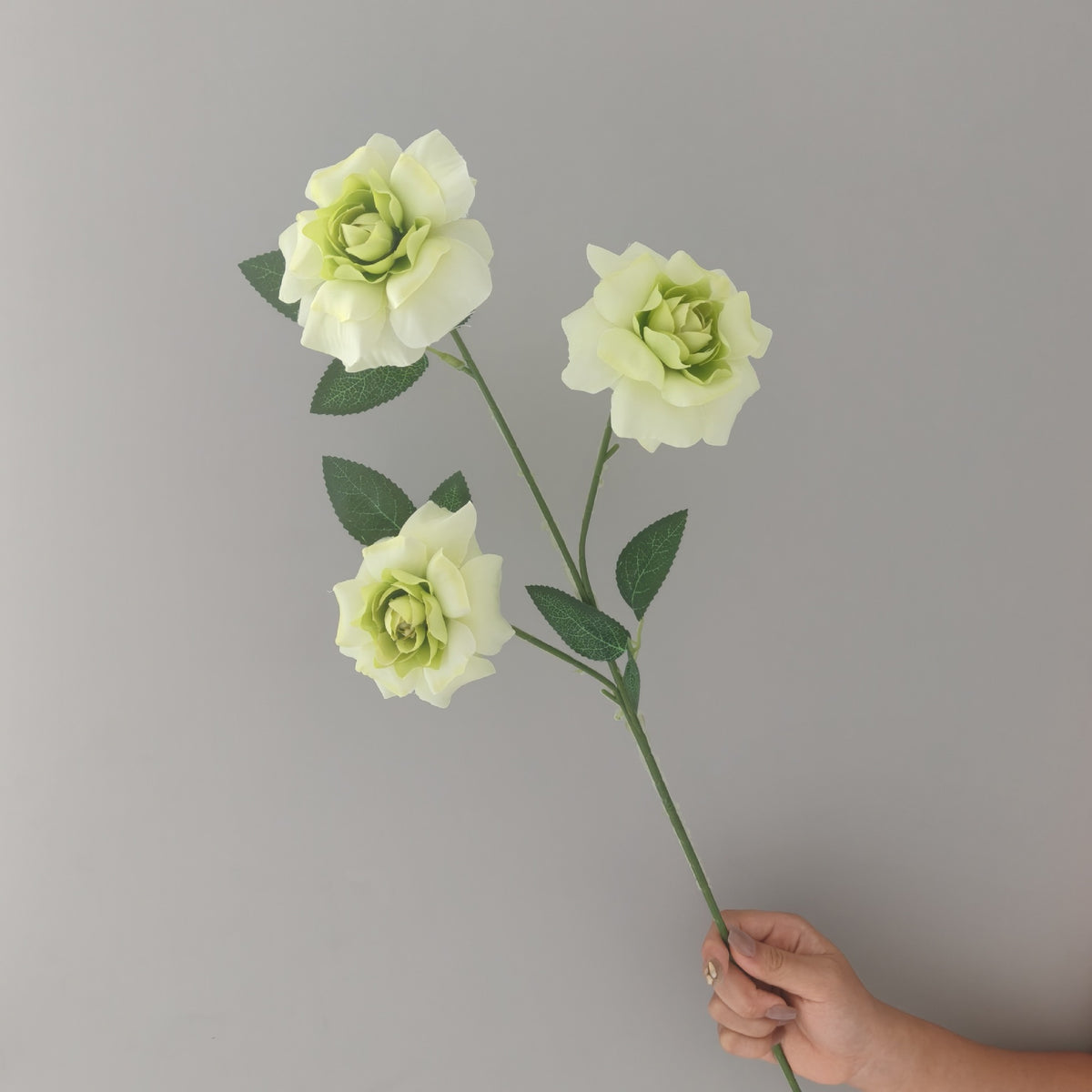 Ramo de Rosas Artificial de Seda con 3 Flores, 60 cm, Decoración para Boda y Hogar, Sin Maceta