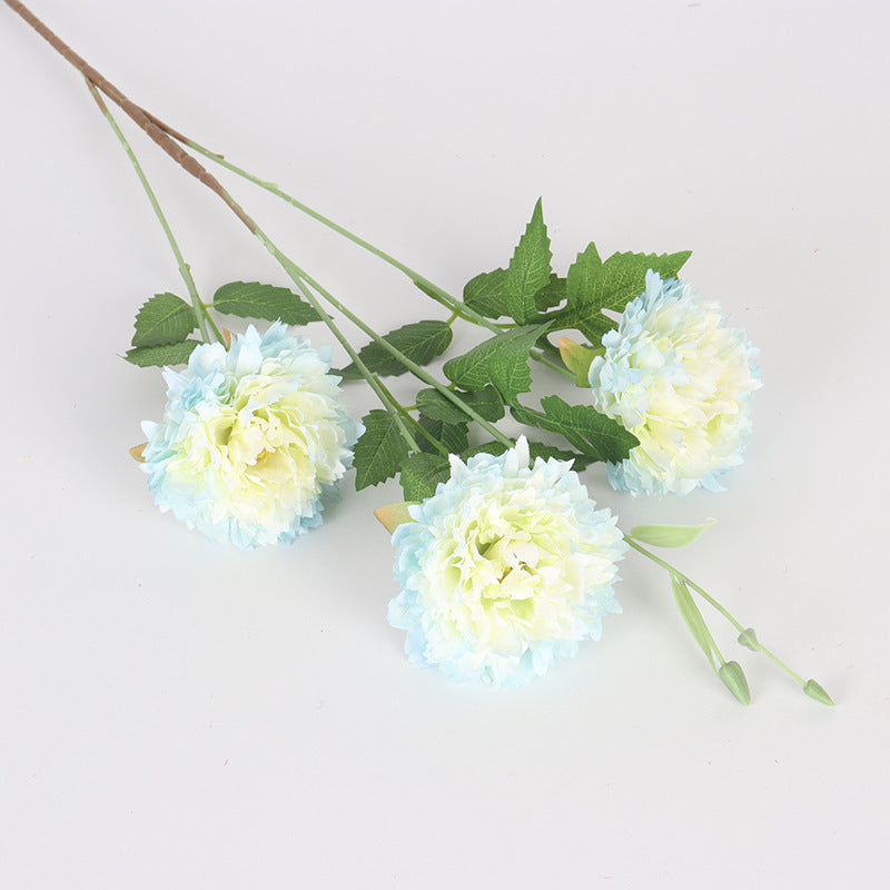 Ramo de 3 Peonías Marroquíes Artificiales de Seda 78cm - Decoración para Bodas, Fiesta y Hogar
