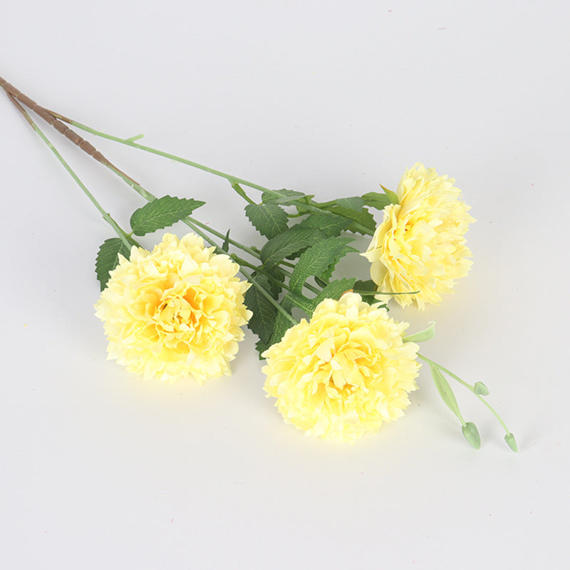 Ramo de 3 Peonías Marroquíes Artificiales de Seda 78cm - Decoración para Bodas, Fiesta y Hogar
