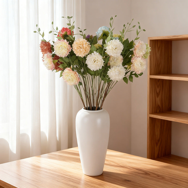 Ramo de 3 Peonías Marroquíes Artificiales de Seda 78cm - Decoración para Bodas, Fiesta y Hogar