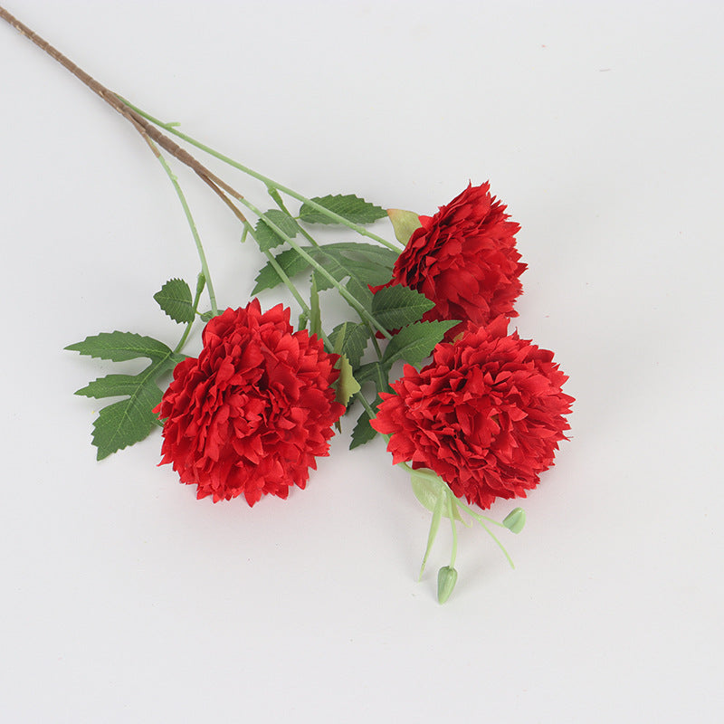 Ramo de 3 Peonías Marroquíes Artificiales de Seda 78cm - Decoración para Bodas, Fiesta y Hogar
