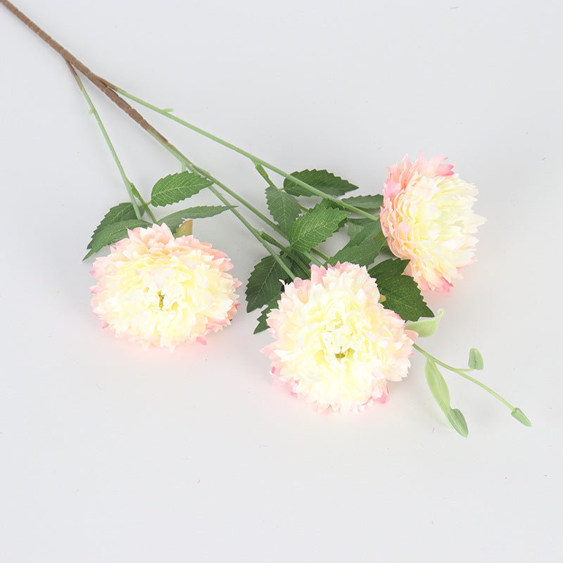 Ramo de 3 Peonías Marroquíes Artificiales de Seda 78cm - Decoración para Bodas, Fiesta y Hogar