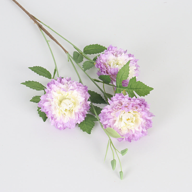 Ramo de 3 Peonías Marroquíes Artificiales de Seda 78cm - Decoración para Bodas, Fiesta y Hogar