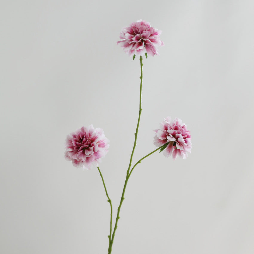 Flores Artificiales de Escabiosa, Ramo de 80 cm, 3 Cabezas, Decoración para Bodas y Hogar
